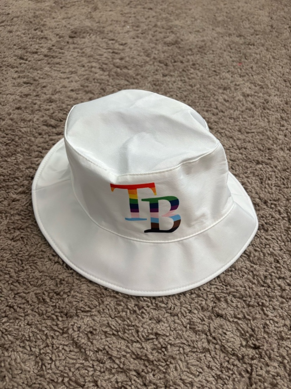 Tampa Bay Rays White Pride Bucket Hat